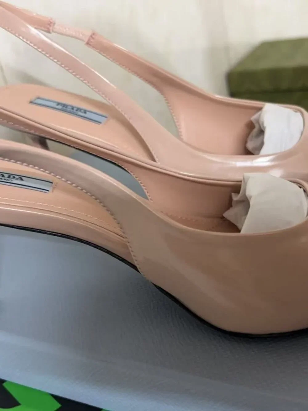Prada Powder Pink Slingback Pumps, EU 38 - New With Box
